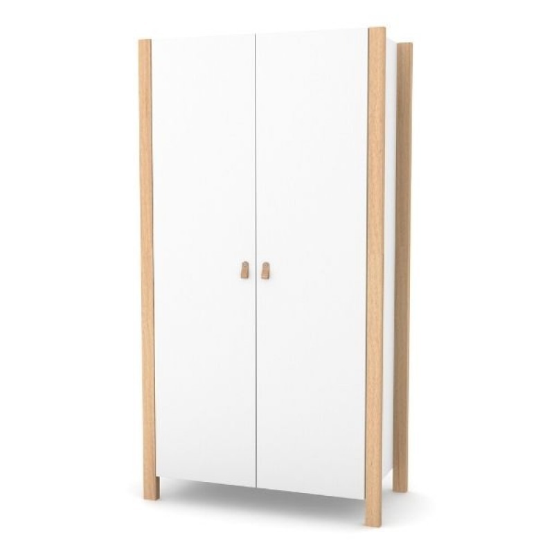 

Шкаф распашной в гостиную, детскую, спальню, прихожую из ДСП и дерева Монако 960 белый/бук Верес