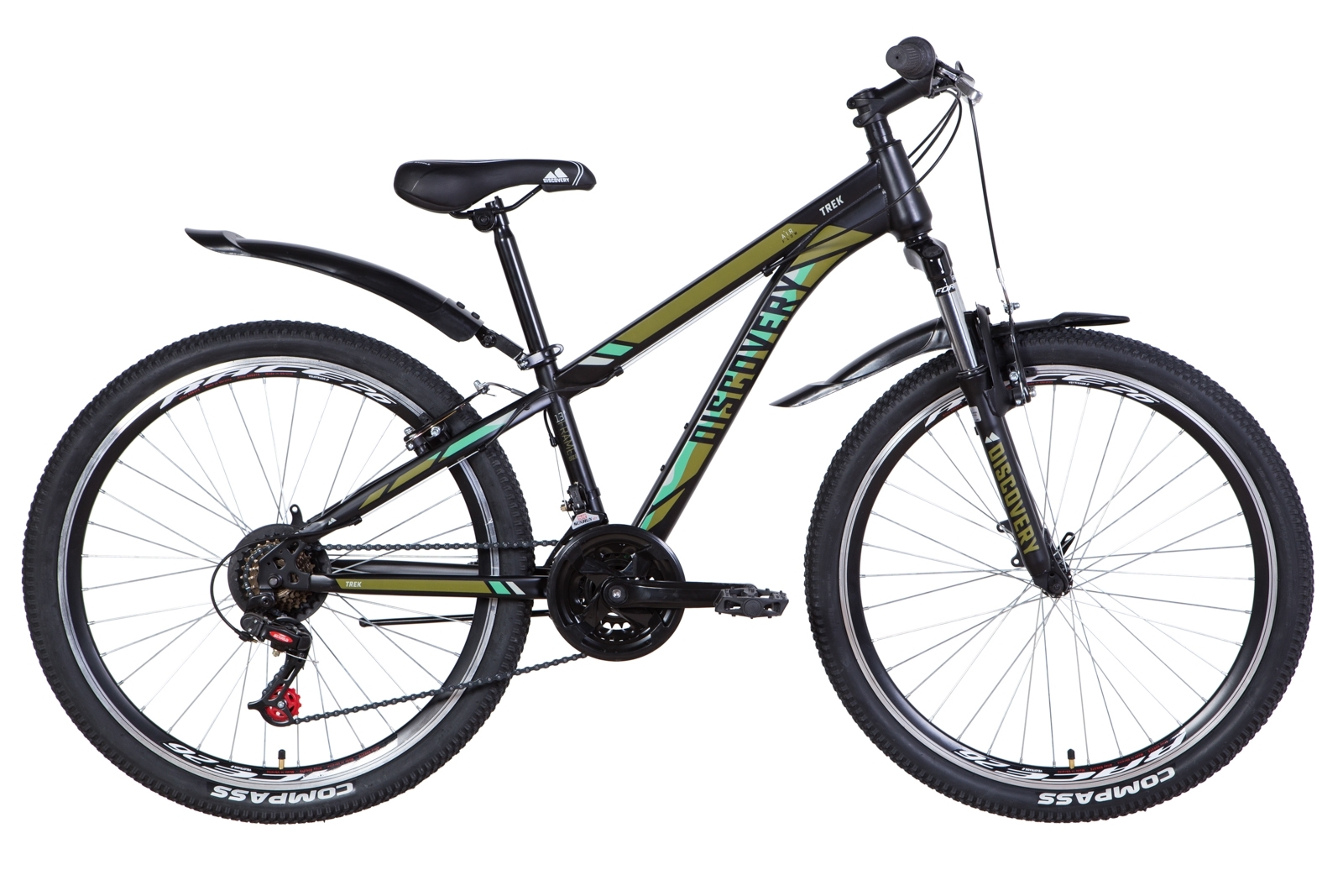

Велосипед 26" Discovery TREK 15" черно-бирюзовый (м) 2021