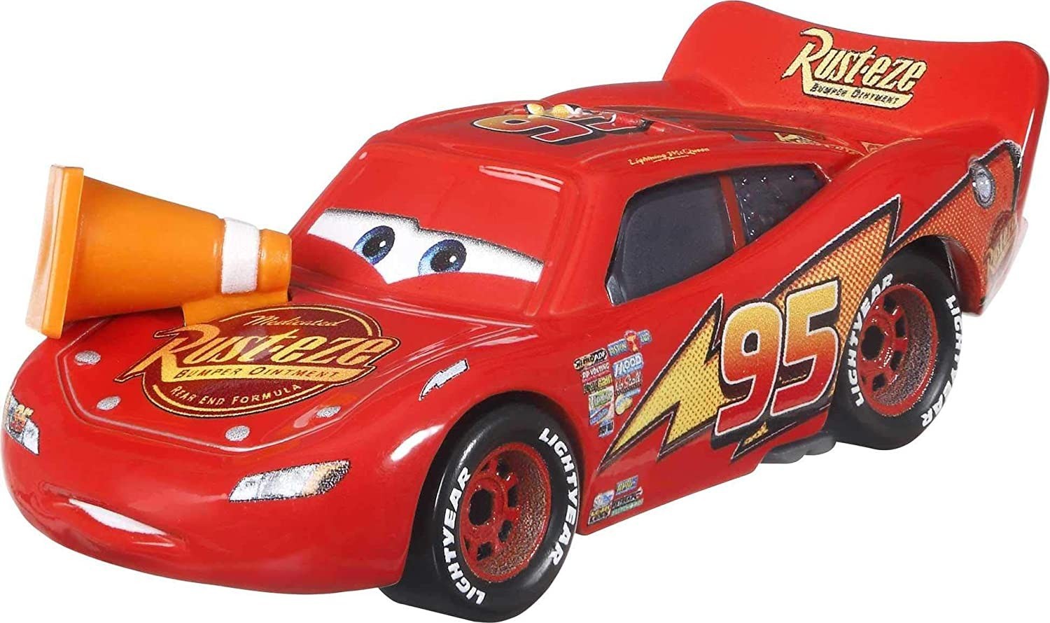 

Машинка Тачки 3 Mattel Disney Pixar Cars Lightning McQueen with Cone Молния Маквин c конусом (GRR57/ DVY29)