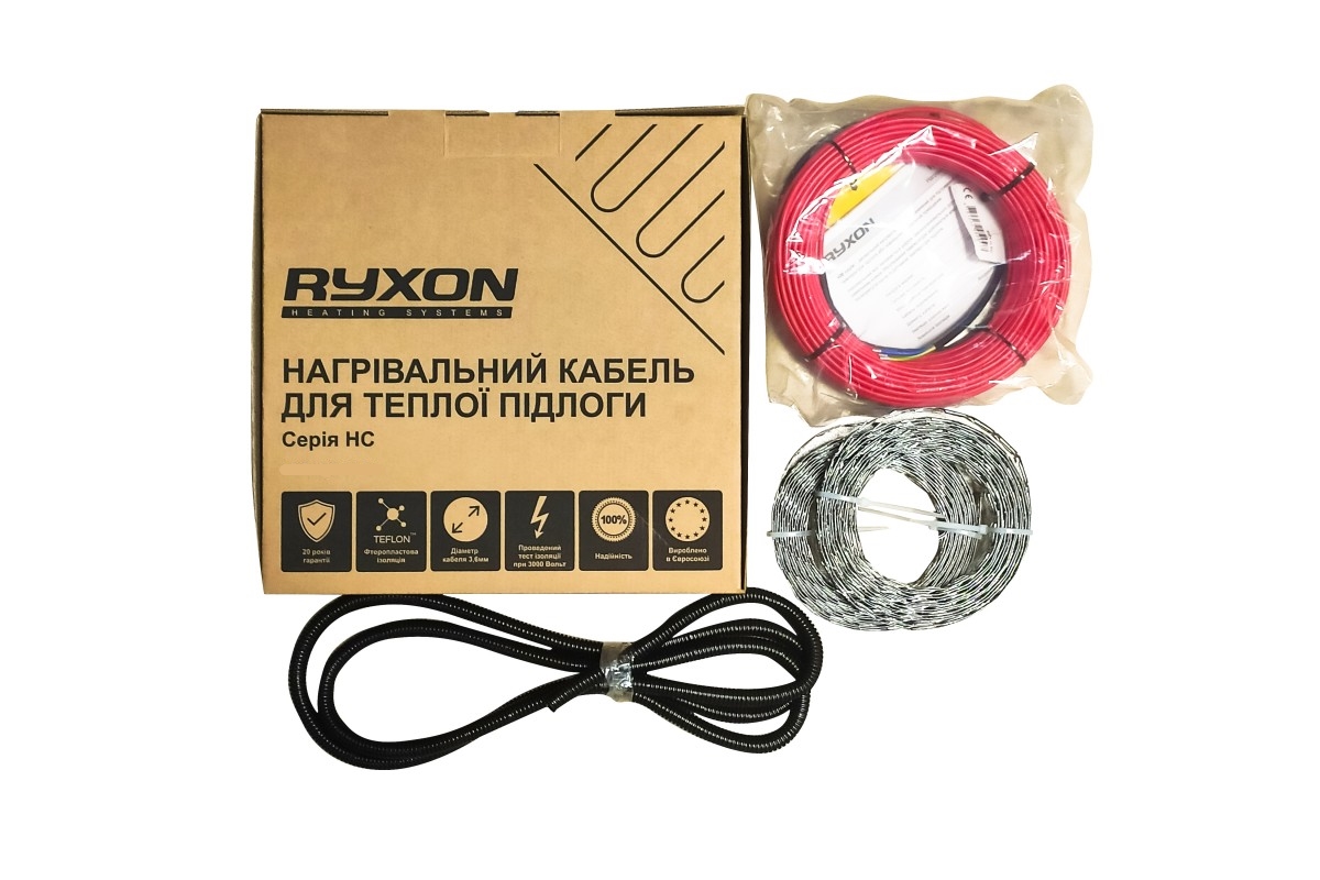 

Нагревательный кабель Ryxon HC-20-30 м (3,0 -3,8м2)