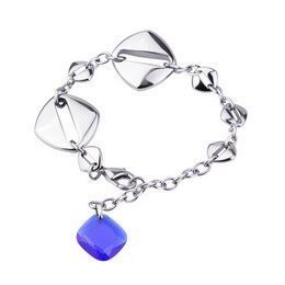 

Браслет Everiot AAB-315BSS из стали с синим камнем