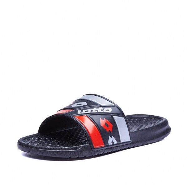 

Шлёпанцы мужские Lotto OCEANIA RETRO SLIDE 43 ALL BLACK/GRAVITY TITAN/FLAME RED 215891/6XG