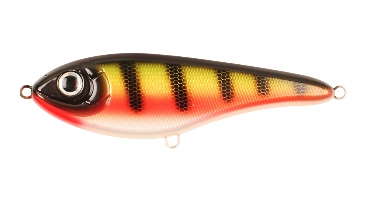 

Джеркбейт Strike Pro Buster Jerk тонущий 15см 75гр Загл.0,5-4,0м Bloody Perch#C659F (107161)