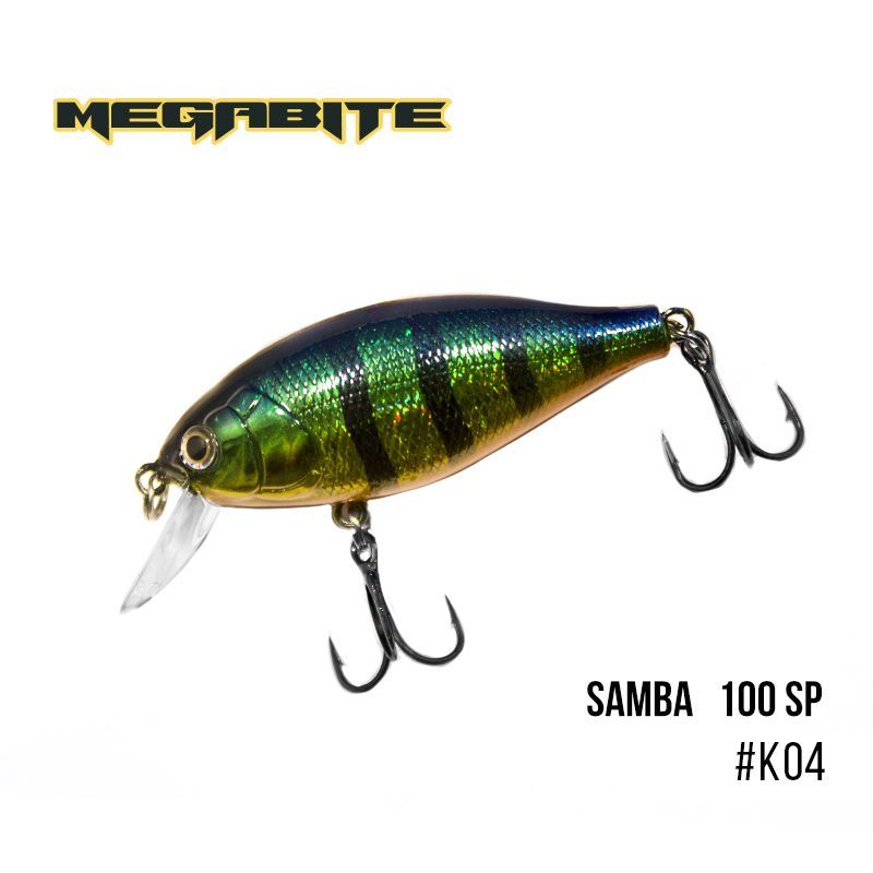 

Воблер Megabite Samba 100 SP (60 мм, 14,8 гр, 1 m) (K04)