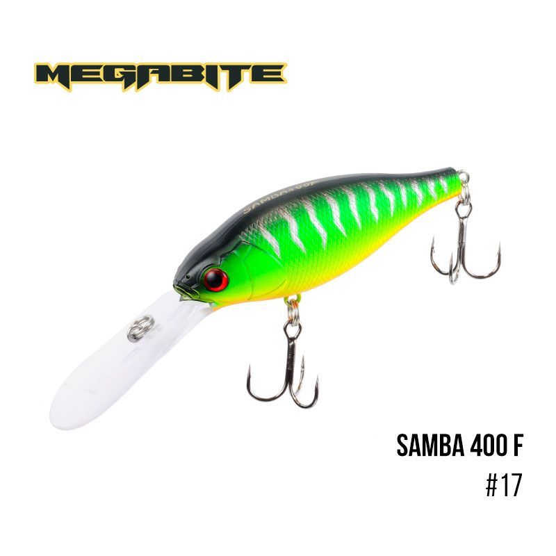 

Воблер Megabite Samba 400 F (70 мм, 17,5гр, 4 m) (17)