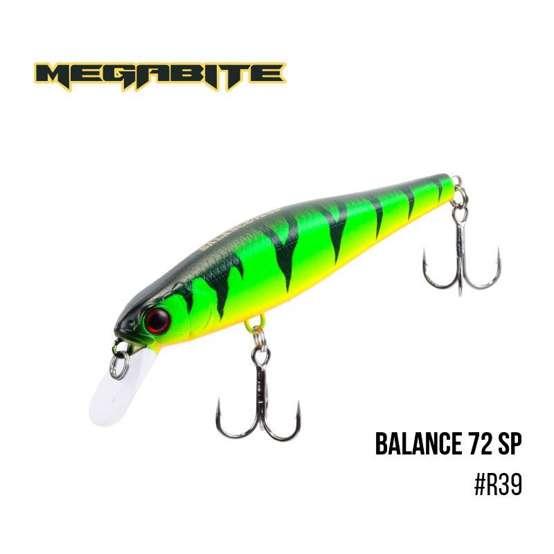 

Воблер Megabite Balance 72 SP (72 мм, 6,9гр, 1m) (R39)