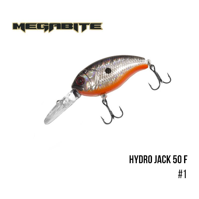 

Воблер Megabite Hydro Jack 50 F (50 мм, 9,01гр, 3m) (1)