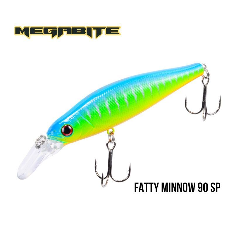 

Воблер Megabite Fatty Minnow 90 SP (90 мм, 15,8 гр, 1,3 m) (A_12)