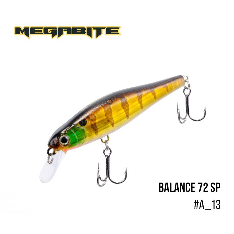 

Воблер Megabite Balance 72 SP (72 мм, 6,9гр, 1m) (A_13)
