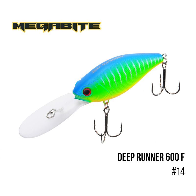 

Воблер Megabite Deep Runner 600 F (80 мм, 26.7 гр, 6 m) (14)
