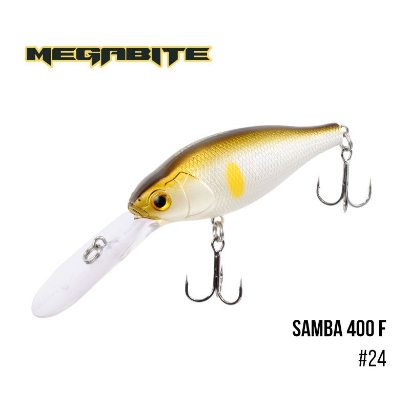 

Воблер Megabite Samba 400 F (70 мм, 17,5гр, 4 m) (24)