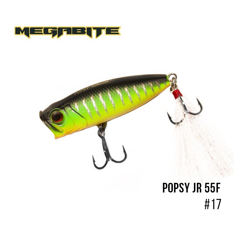 

Воблер Megabite Popsy Jr 55 F (55 мм, 7,7 гр) (17)