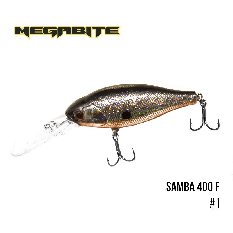 

Воблер Megabite Samba 400 F (70 мм, 17,5гр, 4 m) (1)