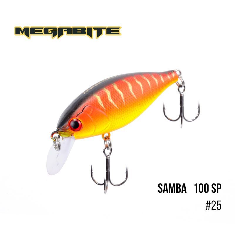 

Воблер Megabite Samba 100 SP (60 мм, 14,8 гр, 1 m) (25)