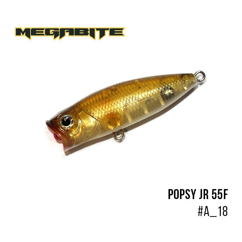 

Воблер Megabite Popsy Jr 55 F (55 мм, 7,7 гр) (A_18)
