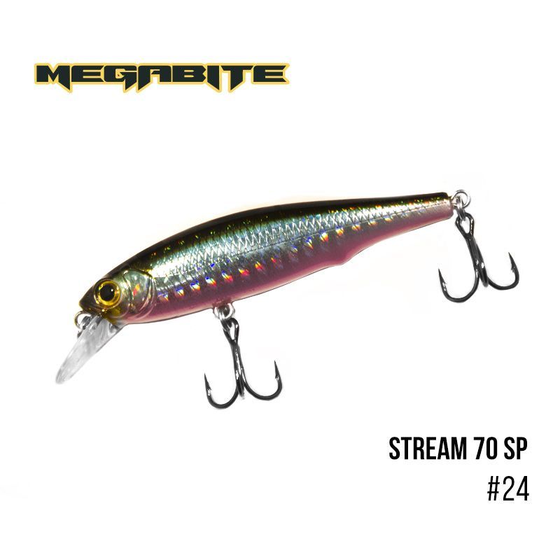 

Воблер Megabite Stream 70 SP (70 мм, 6,4гр, 0,8m) (24)