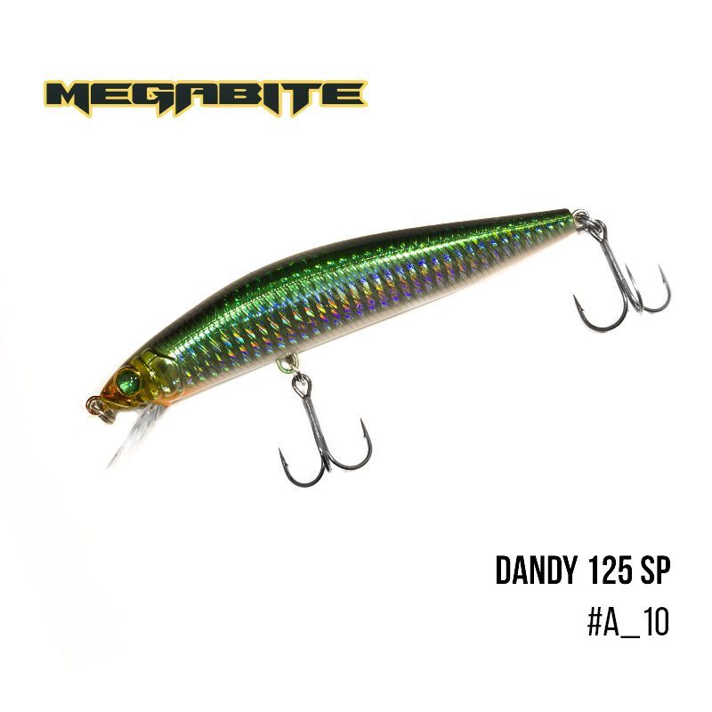 

Воблер Megabite Dandy 125 SP (125 мм, 28,2 гр, 1,2 m) (A_10)