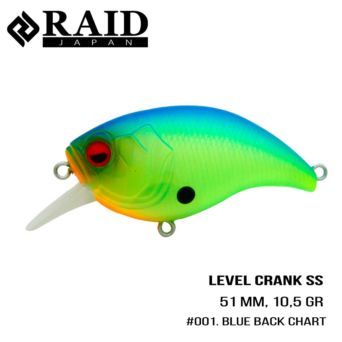 

Воблер Raid Level Crank (50.8mm, 10.5g) (001 Blue Back Chart)