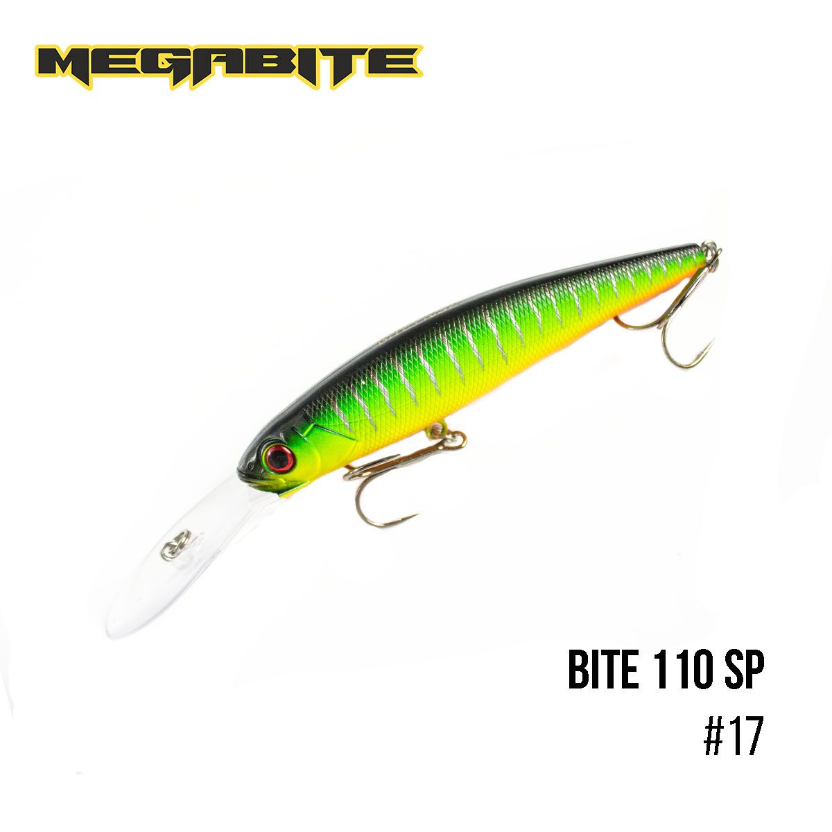

Воблер Megabite Bite 110 SP ( 110мм, 23,6гр, 6m) (17)