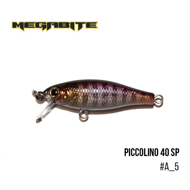 

Воблер Megabite Piccolino 40 SP (40 мм, 2,6 гр, 0,3 m) (A_5)