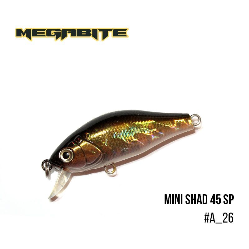 

Воблер Megabite Mini Shad 45 SP (45 мм, 4,3 гр, 0,5 m) (A_26)