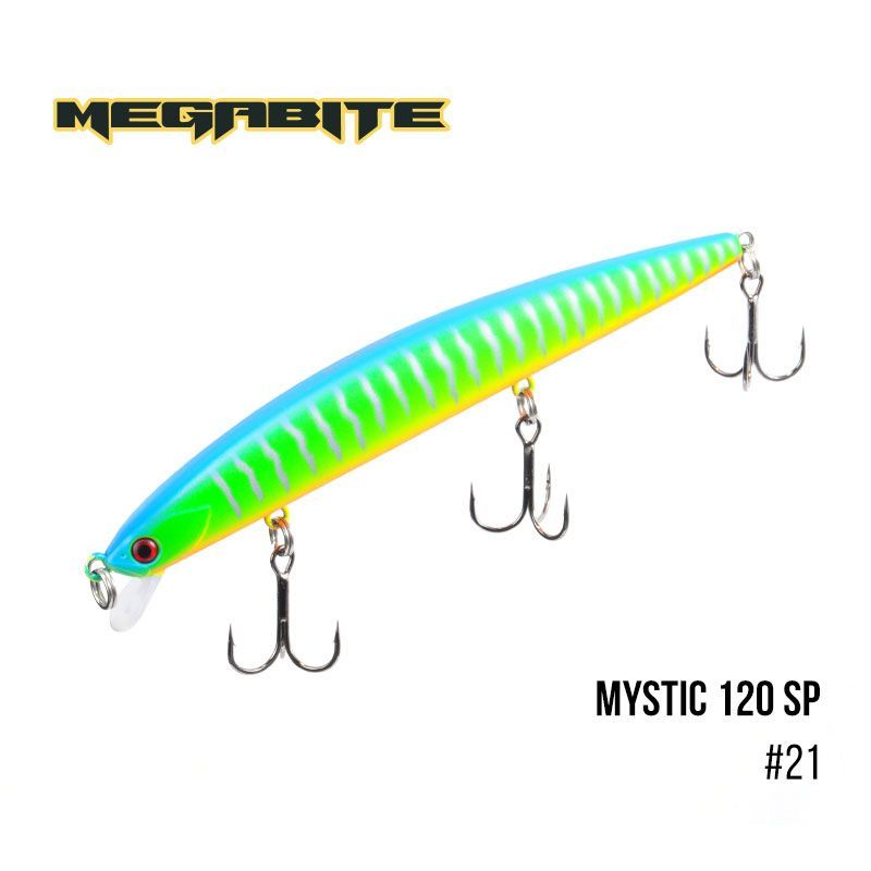 

Воблер Megabite Mystic 120 SP (120 мм, 14,8 гр, 0,5 m) (21)