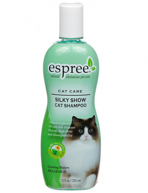 

Шёлковый выставочный шампунь для кошек с маслом сафлоры "Silky Show Cat Shampoo" 355 мл Espree BGL-EZ-212