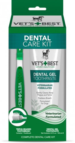 

Набор для чистки зубов Vet's Best Dental Care Kit 103 мл (0031658105281)