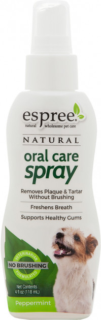 

Спрей Espree Oral Care Spray Peppermint для ухода за зубами с мятой для собак 118 мл (e03021)