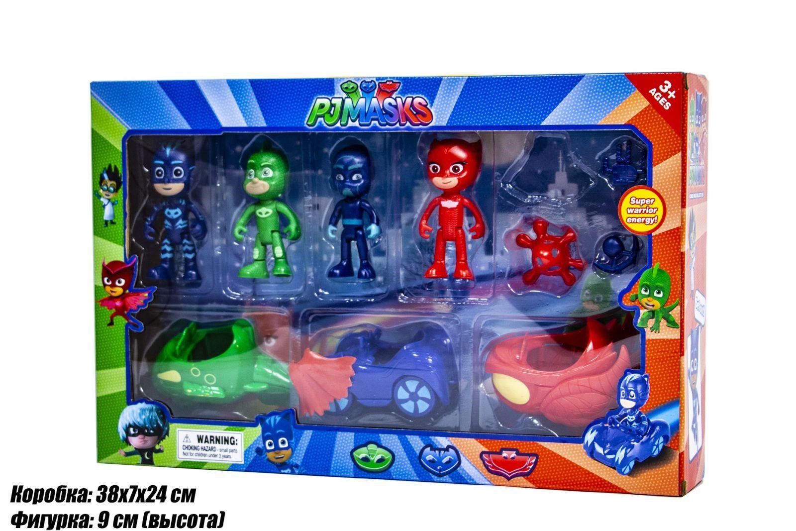 

Игровой набор ГЕРОИ В МАСКАХ Pj Mask 4 в 1, герои и их машины A- 6717