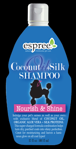 

Шампунь с кокосовым маслом и протеинами шелка Espree Coconut Oil + Silk Shampoo 502 мл (0748406017900)