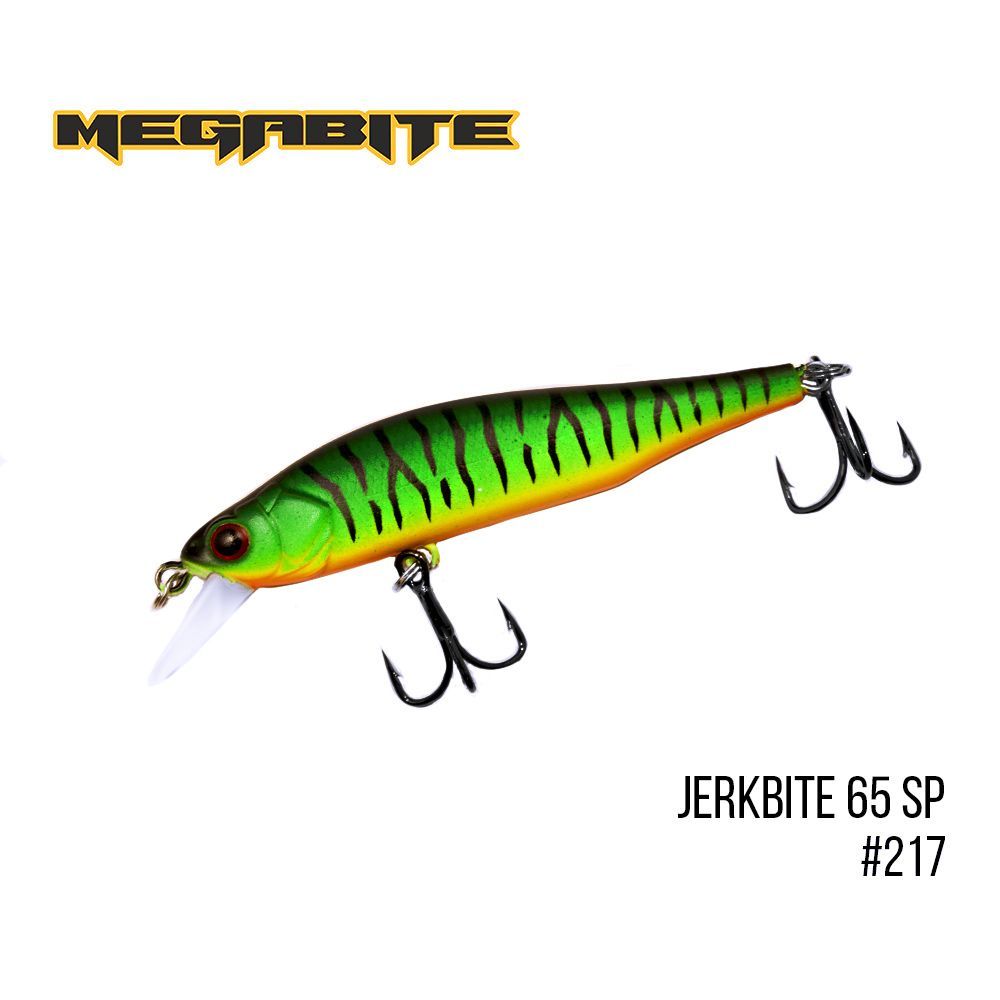 

Воблер Megabite Jerkbite 65 SP (65 mm, 5.9 g, 1.0 m) (217)
