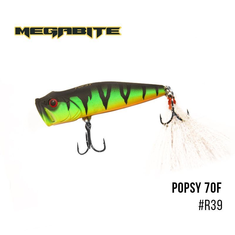 

Воблер Megabite Popsy 70 F (70 мм, 9 гр) (R39)