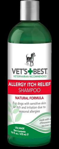

Шампунь для устранения аллергического зуда Vet's Best Allergy Itch Relief Shampoo 470 мл