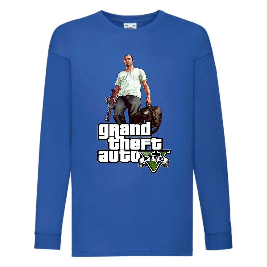 

Лонгслив реглан GTA 007 (Grand Theft Auto) синий (GTA blu 007) 140 см