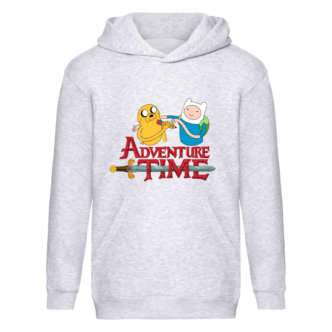 

Худи детская Время Приключений 0016 (Adventure Time) серый (ART gry 0016) 116 см