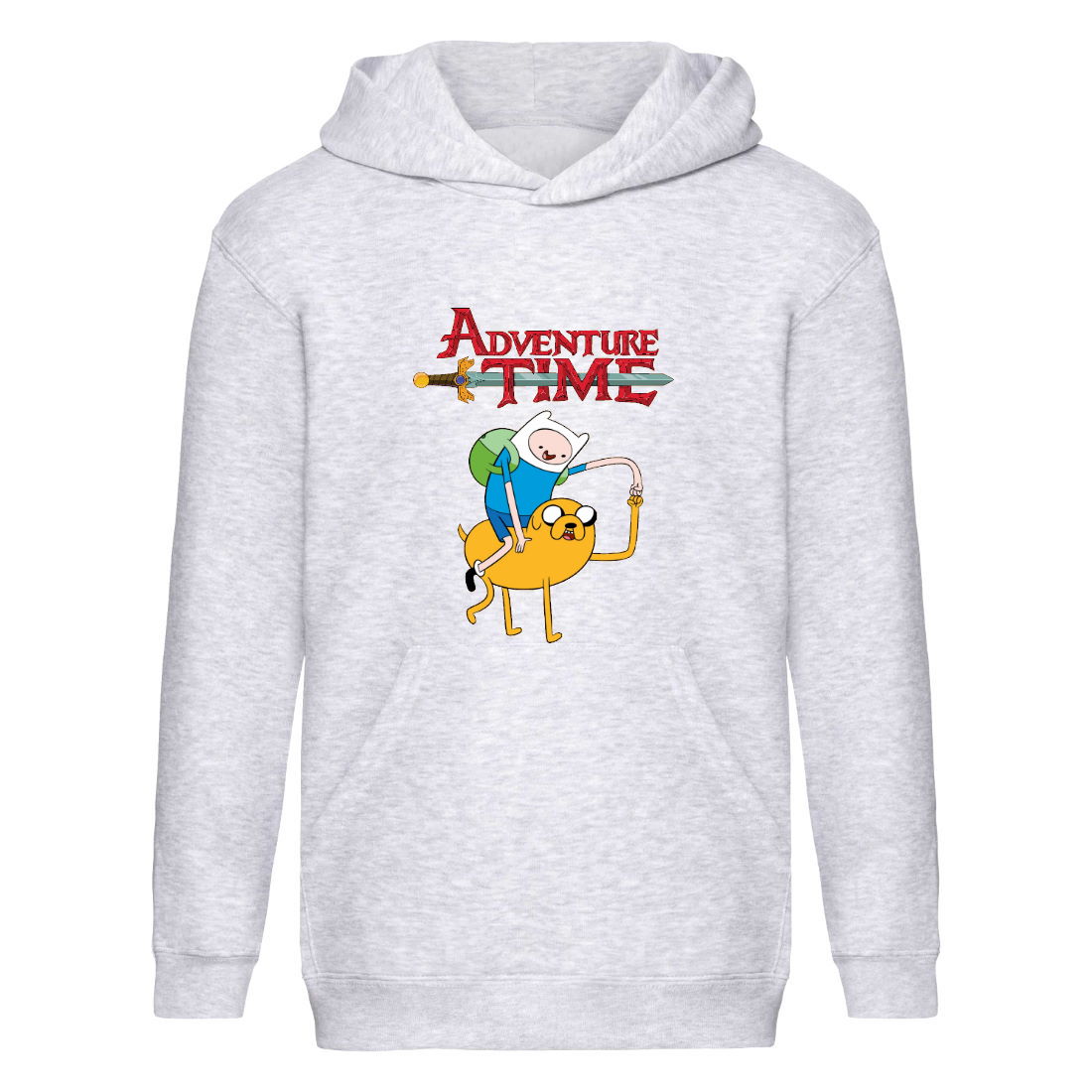 

Худи детская Время Приключений 0010 (Adventure Time) серый (ART gry 0010) 164 см