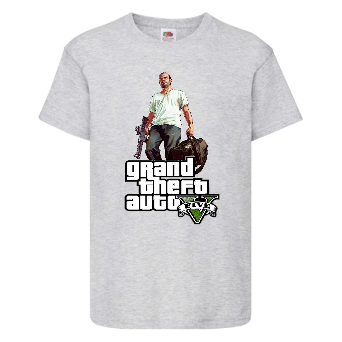 

Футболка детская GTA 007 (Grand Theft Auto) серая (GTA gry 007) 128 см