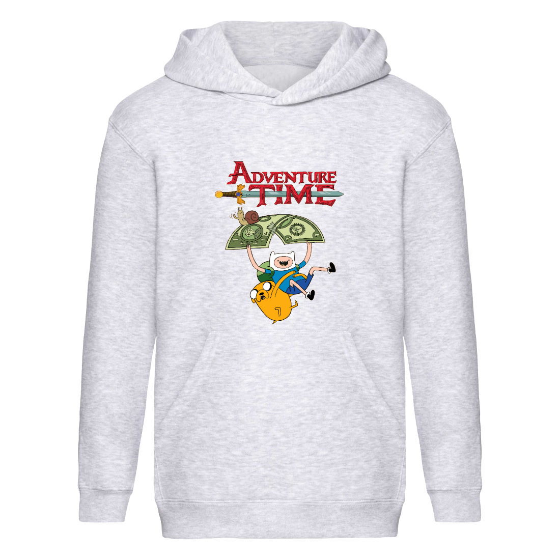 

Худи детская Время Приключений 0023 (Adventure Time) серый (ART gry 0023) 152 см