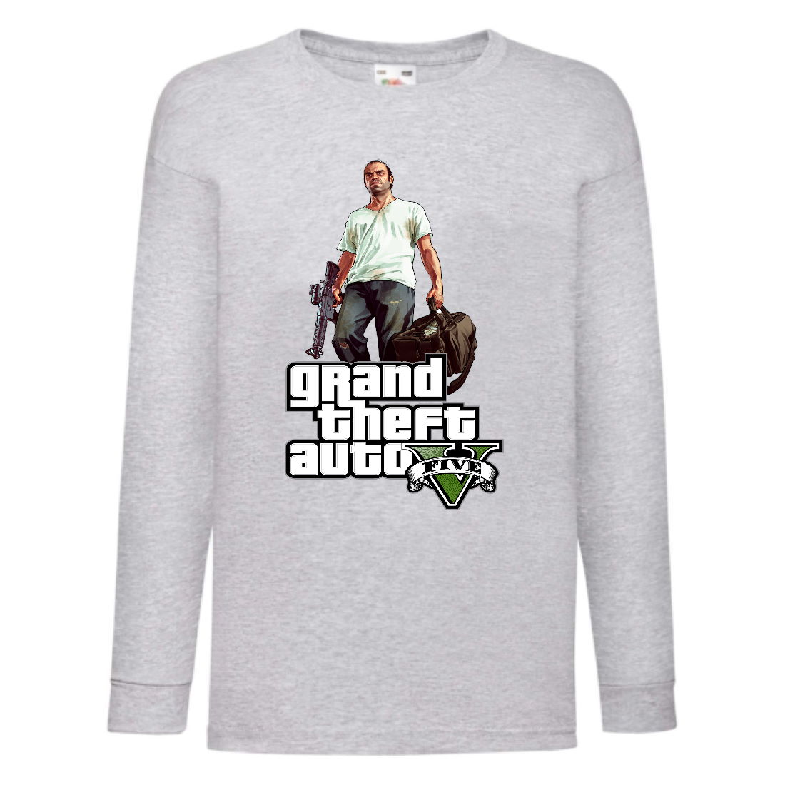 

Лонгслив реглан GTA 007 (Grand Theft Auto) серый (GTA gry 007) 128 см