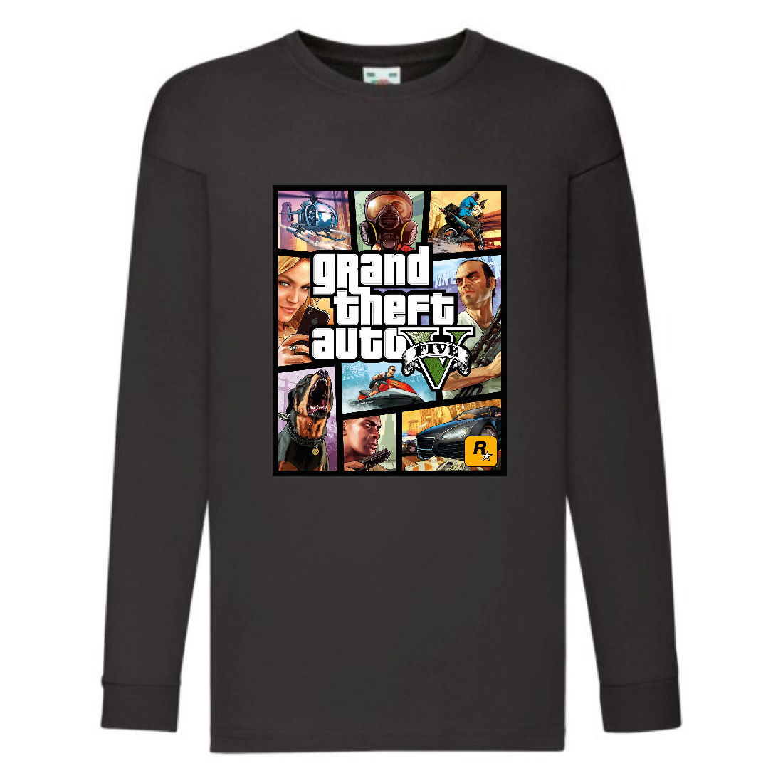 

Лонгслив реглан GTA 002 (Grand Theft Auto) черный (GTA blc 002) 164 см