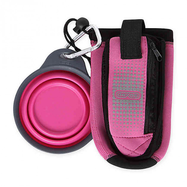 

Сумка со складной миской для воды и аксессуаров BottlePocket™ with Travel Cup розовая Dexas BGL-DX-25