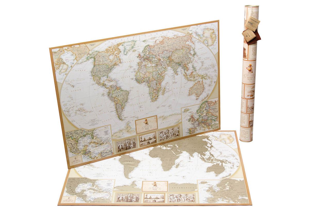 

Скретч карта мира My Map, карта путешествий, ENG, My Gift Antique edition 1002948-Other-1