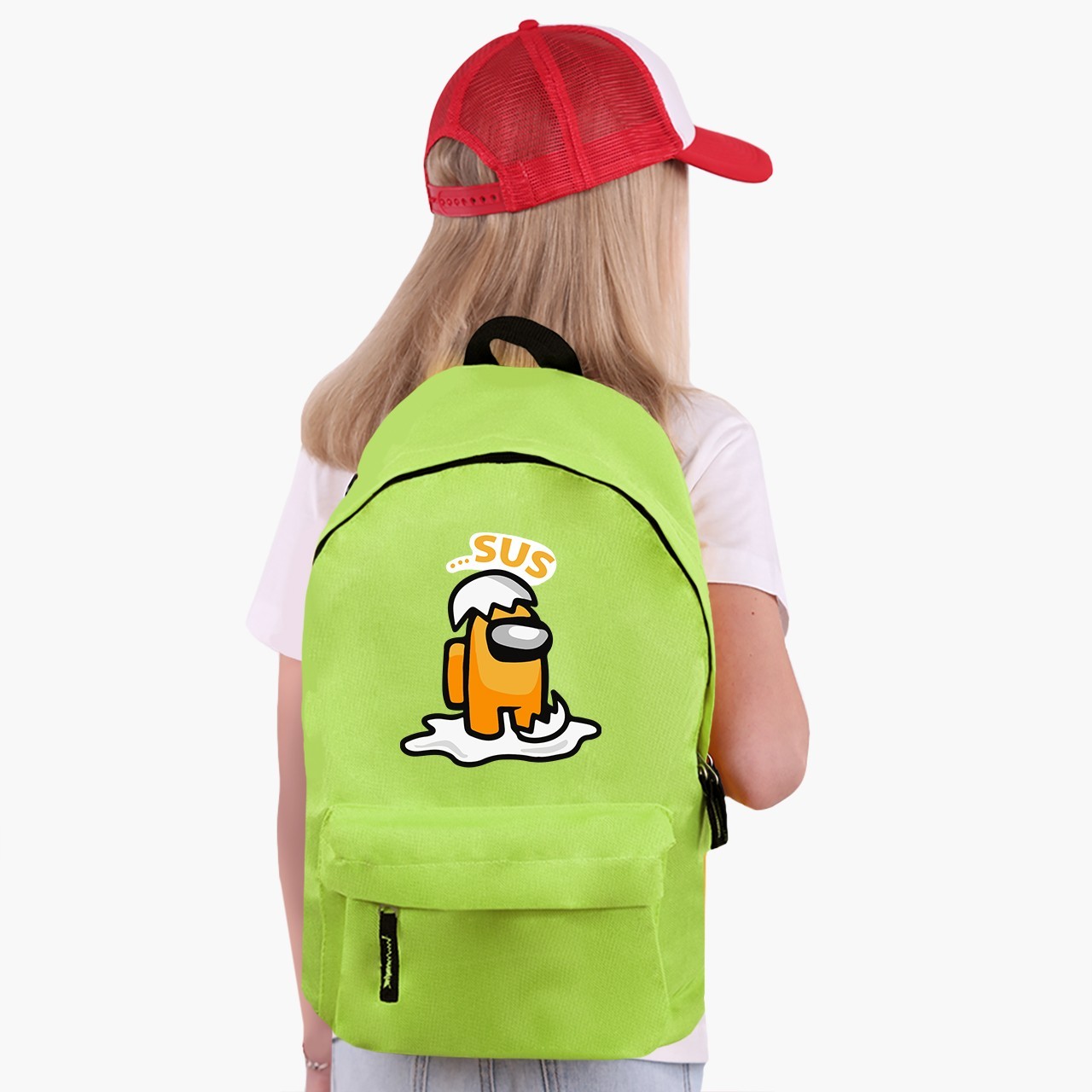 

Рюкзак детский Амонг Ас Мистер яйцо (Among Us Mister egg) (9263-2597) 17 л Салатовый