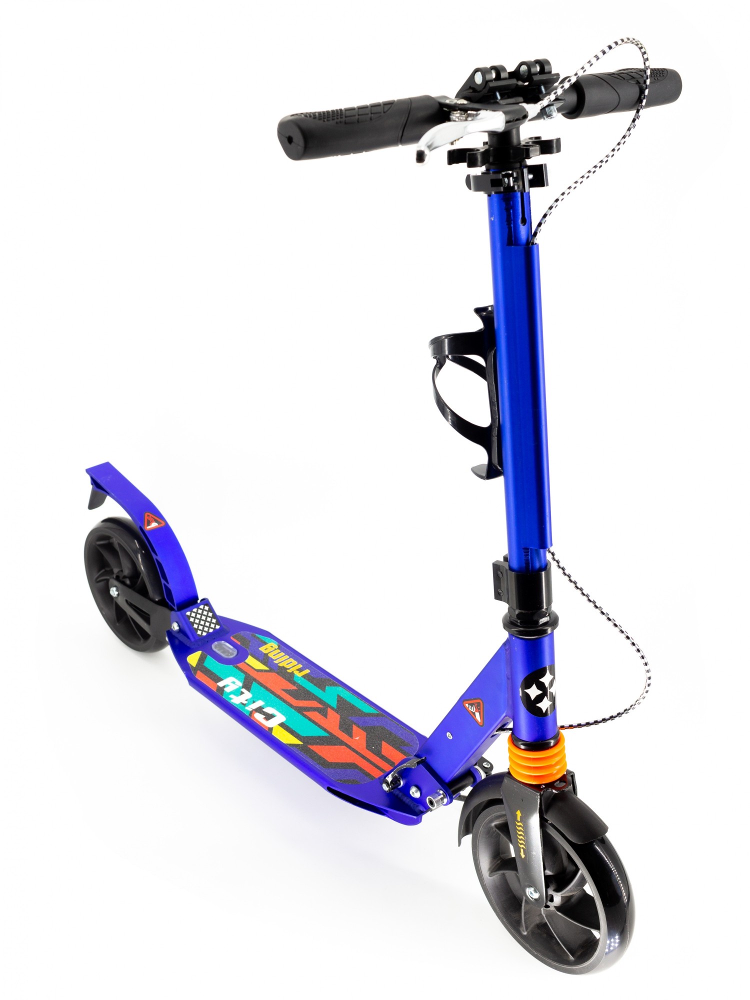 

Самокат Scooter 683 Kids City Ручной тормоз с клипсой и подстаканником Синий