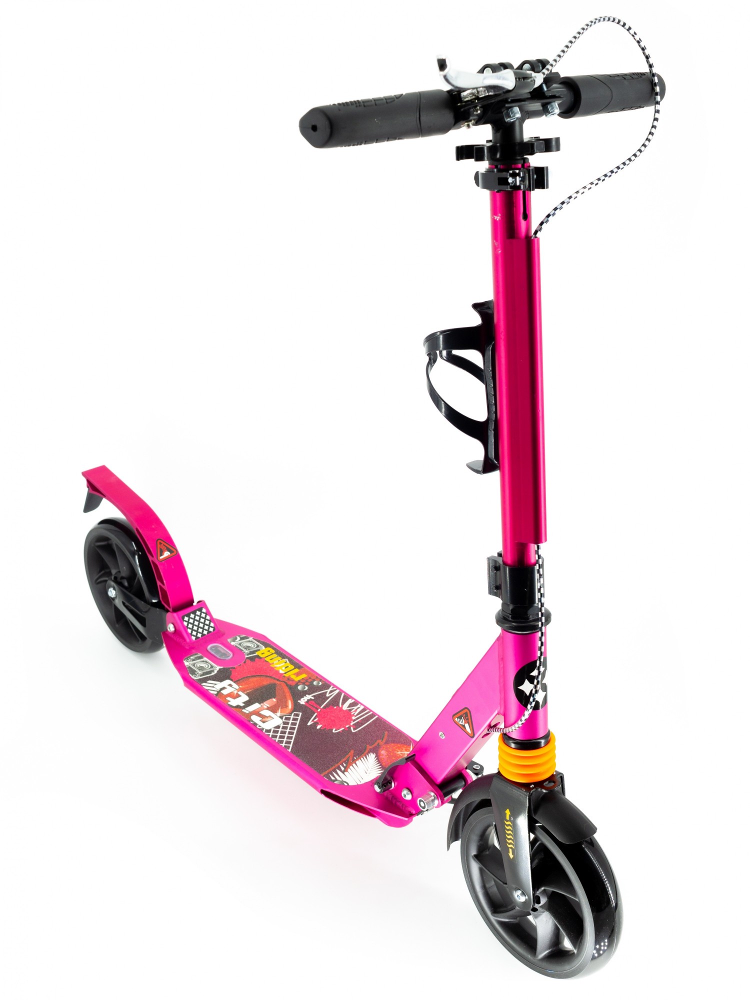 

Самокат Scooter 683 Kids City Ручной тормоз с клипсой и подстаканником Розовый