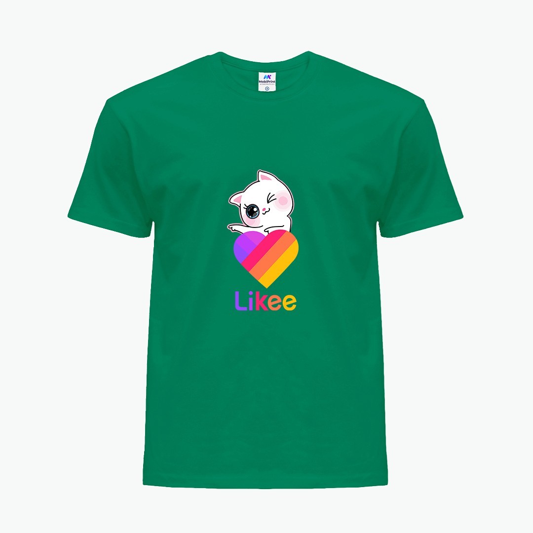 

Детская футболка Лайк Кот (Likee Cat) (25186-1595) 146-152 см Хлопок Зеленый