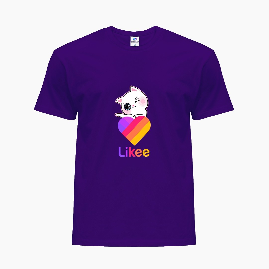 

Детская футболка Лайк Кот (Likee Cat) (25186-1595) 158-164 см Хлопок Фиолетовый