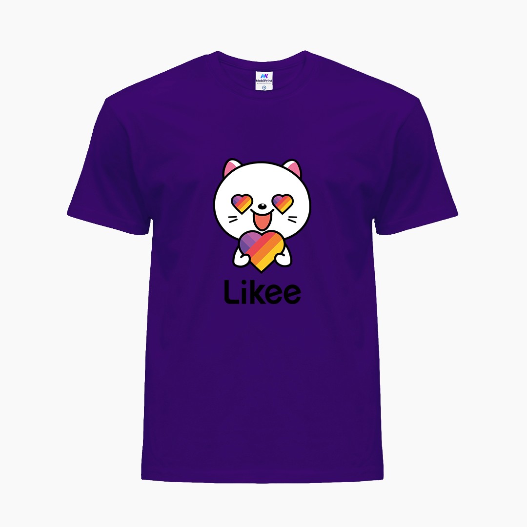 

Детская футболка Лайк Кот (Likee Cat) (25186-1036) 104-110 см Хлопок Фиолетовый