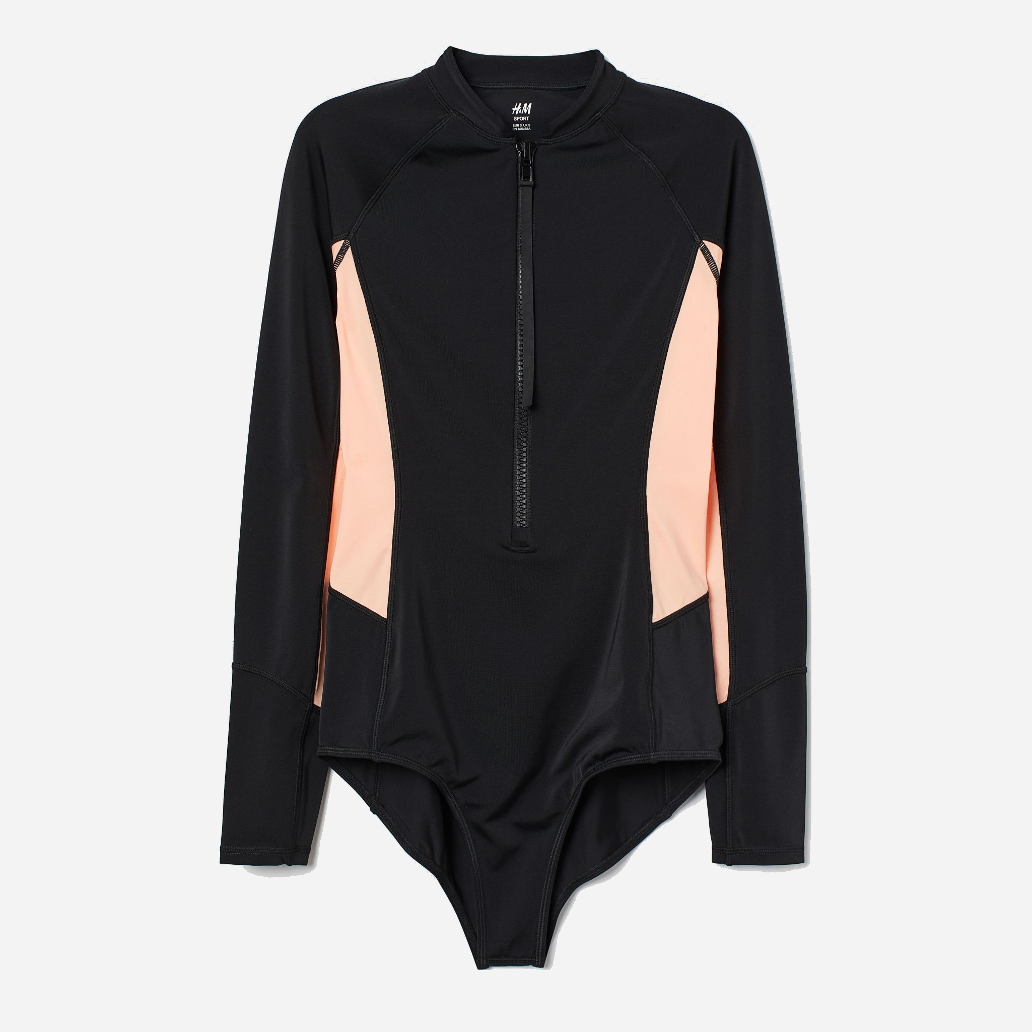 

Купальник женский слитный H&M Sport 04-0715550-001 L Черный